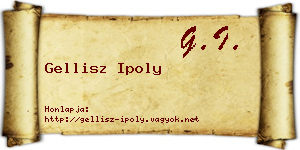 Gellisz Ipoly névjegykártya